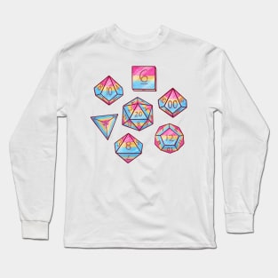 Pansexual Pride Dice Set Long Sleeve T-Shirt